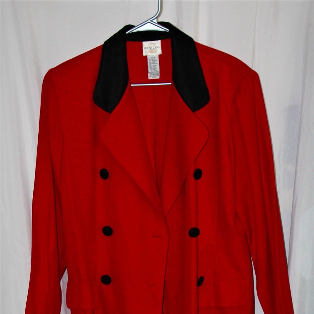 Lightweight Red Peacoat
